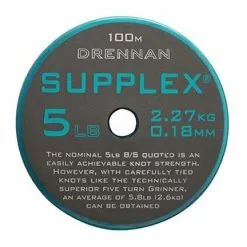 Drennan Supplex - Transparante Nylon Hoofdlijn - Spoel 100m.