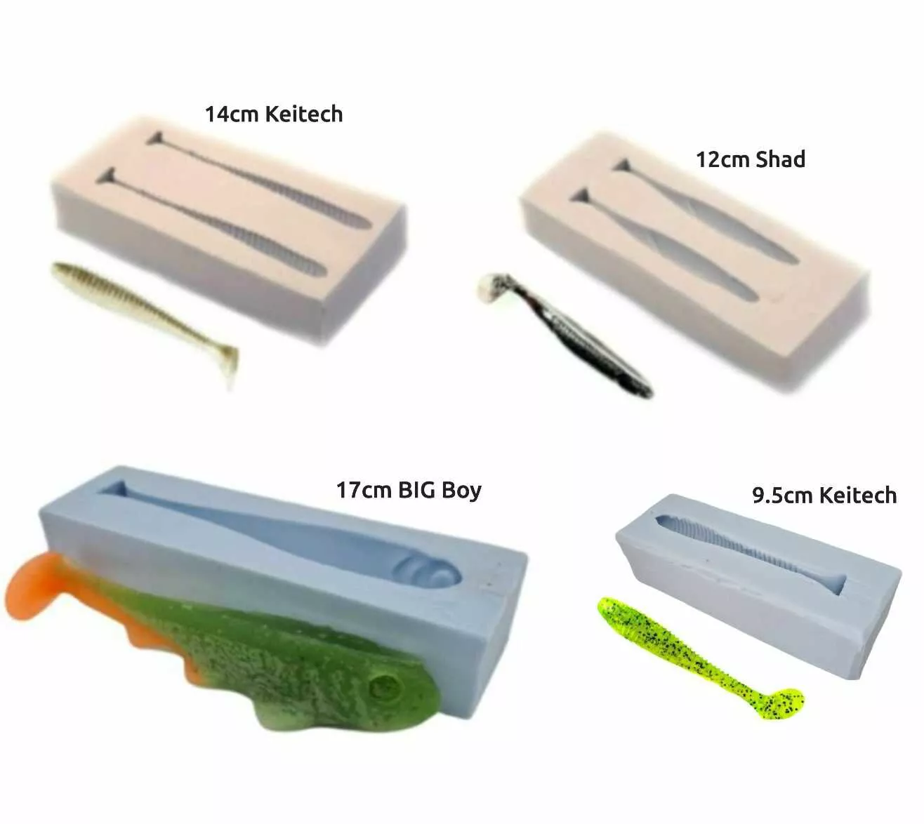 Paddle Tail Molds (RTV Mold Silicone)